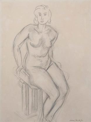 Henri Matisse, Nu de plein Pied assis sur une Colonne, 1940